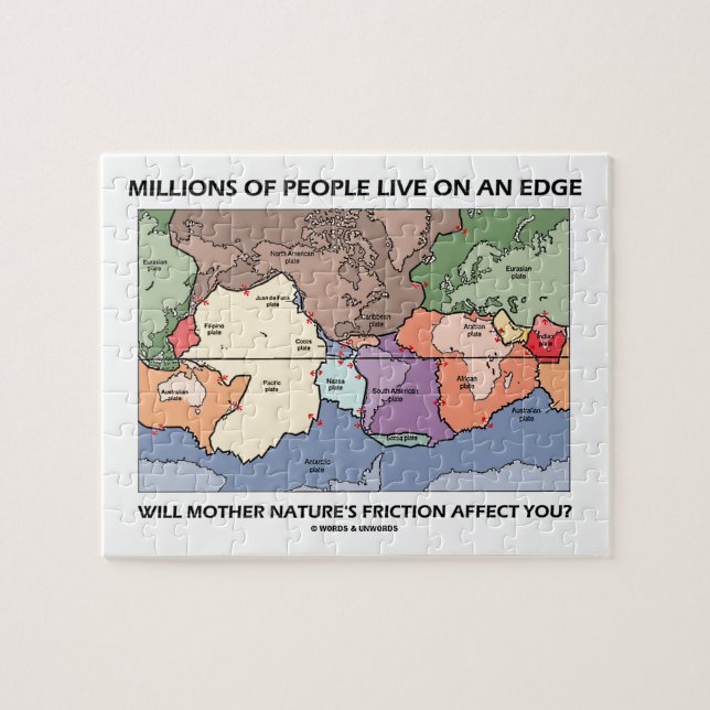 Millions People Live On An Edge Plate Tectonics Jigsaw Puzzle (Horizontal)