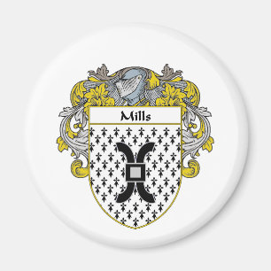 Mills Coat of Arms (Mantled) Magnet