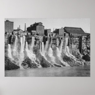 Mills on the American Side of Niagara Falls Poster
