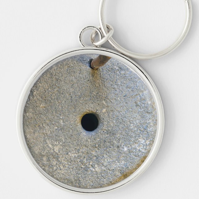 millstone mill stone flour wheat cereal bread grin key ring (Front)