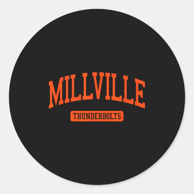 Millville High School Hs Millville Nj Varsity Srts Classic Round Sticker (Front)