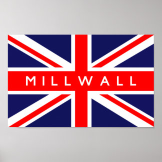 Millwall UK Flag Poster