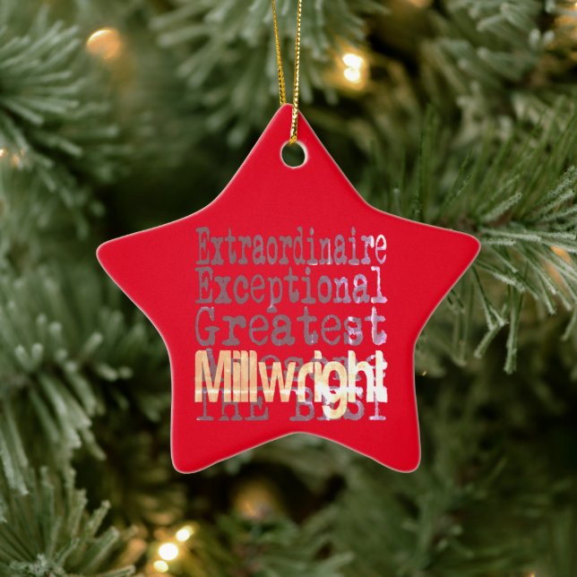 Millwright Extraordinaire Christmas Ceramic Tree Decoration (Tree)