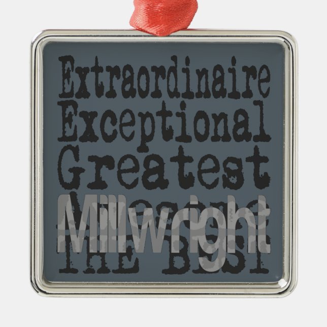 Millwright Extraordinaire Metal Tree Decoration (Front)