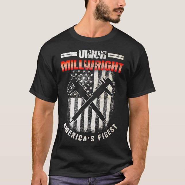 Millwright Image On Back Of Clothing _14  T-Shirt (Front)