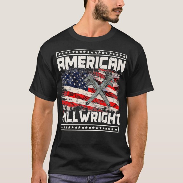 Millwright Image On Back Of Clothing Premium _12  T-Shirt (Front)