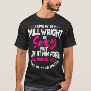 Millwright Wife Image On Back Of Clothing Premium  T-Shirt