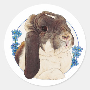 Milly Moo Bunny Classic Round Sticker