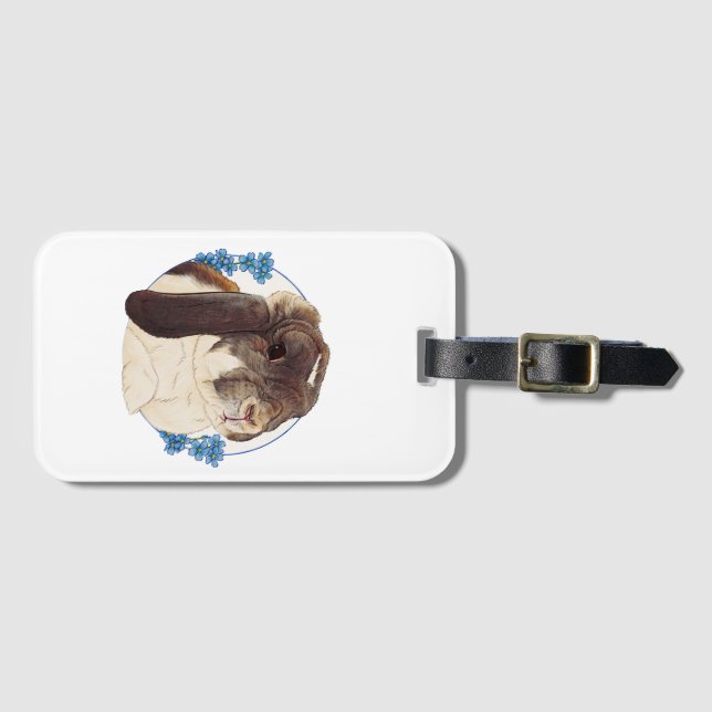 Milly Moo Bunny Luggage Tag (Front Horizontal)