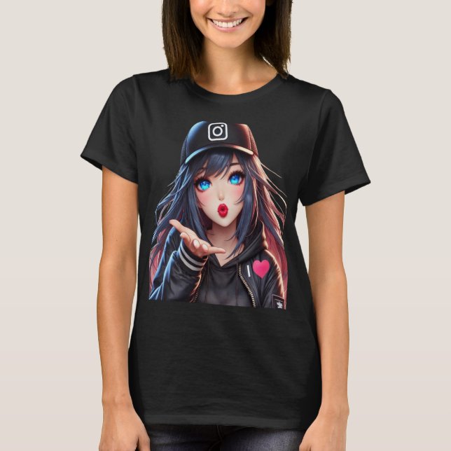 MILLY QUEEN, GIRL ANIME INFLUENCER T-Shirt (Front)