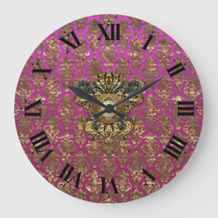 Milly's Damask Large Clock