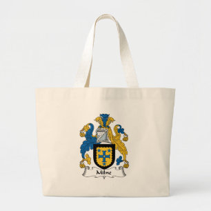 Milne Family Crest Large Tote Bag