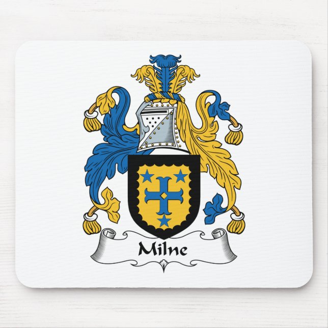 Milne Family Crest Mouse Mat (Front)