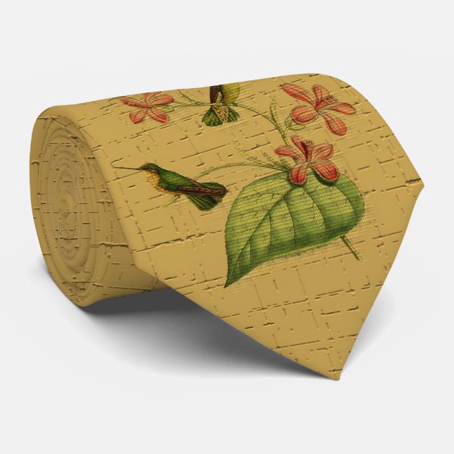 Milo Dale Bird Collection - Milo Hummingbird Tan Tie (Rolled)
