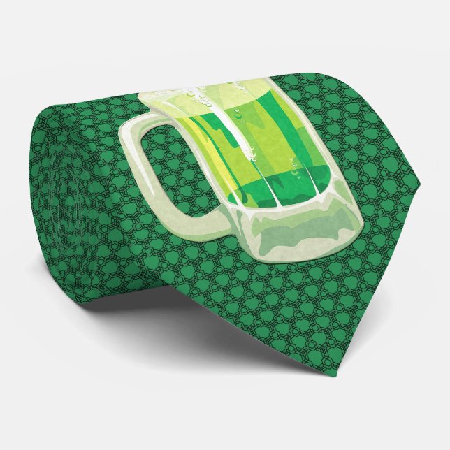 Milo Dale St Patrick's Black on Green Men's Tie (Rolled)