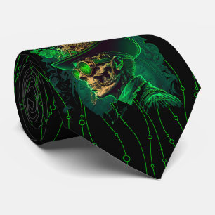 Milo Dale St Patrick's Skeleton Green Men's Tie