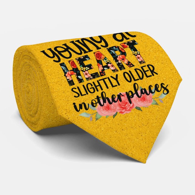 Milo Dale Young At Heart Yellow Men's Necktie (Rolled)