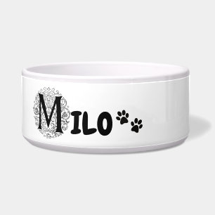 Milo - dogs and cats personalised bowl