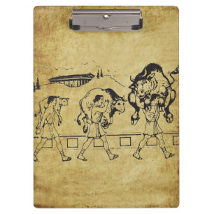 Milo of Croton And The Bull - Gym Motivational Clipboard