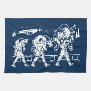 Milo of Croton And The Bull - Gym Motivational Tea Towel