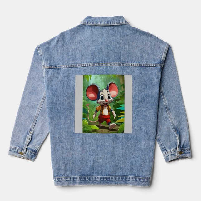Milo the Jungle Mouse Denim Jacket (Back)