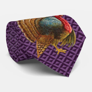 Milo Turkey Thanksgiving Purple Tie