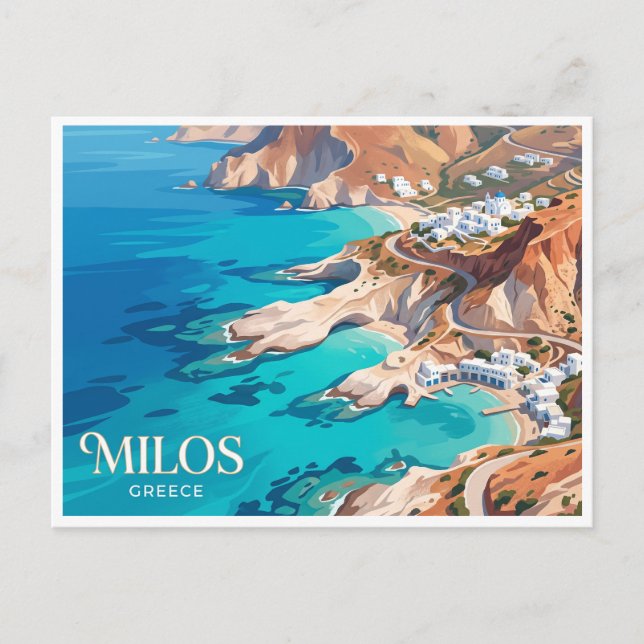 Milos Adamas Greece Postcard (Front)
