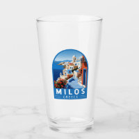 Milos Greece Travel Art Vintage