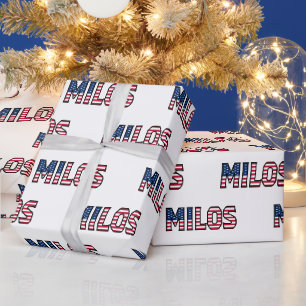 Milos Vorname Name USA US Geschenkpapier Papier Wrapping Paper