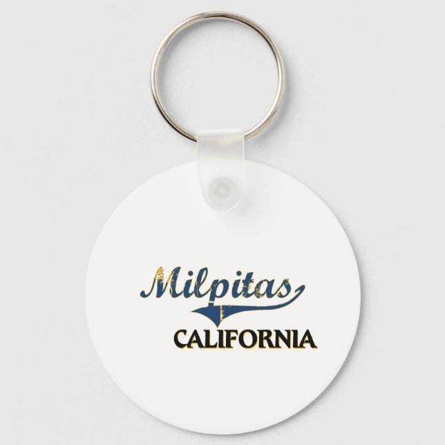 Milpitas California City Classic Key Ring (Front)