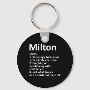 Milton Definition Personalised Name Funny Birthday Key Ring