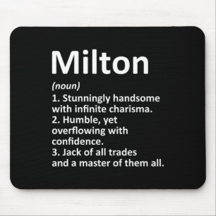 Milton Definition Personalised Name Funny Birthday Mouse Mat