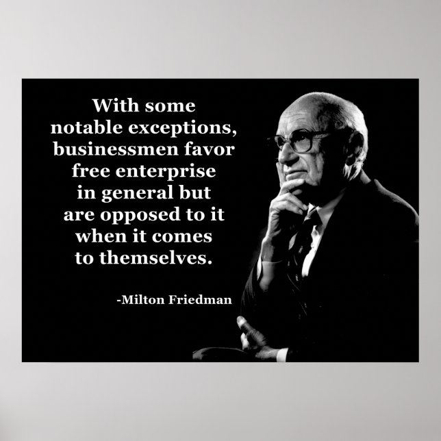 Milton Friedman Crony Capitalism Poster (Front)