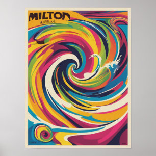 Milton hurricane October 9 2024 Florida poster