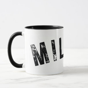 Milton MA Giant Rustic Print Mug