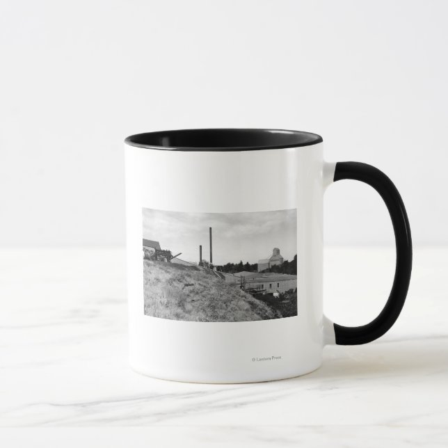 Milton, Oregon View of Town Elevator Photograph Mug (Right)