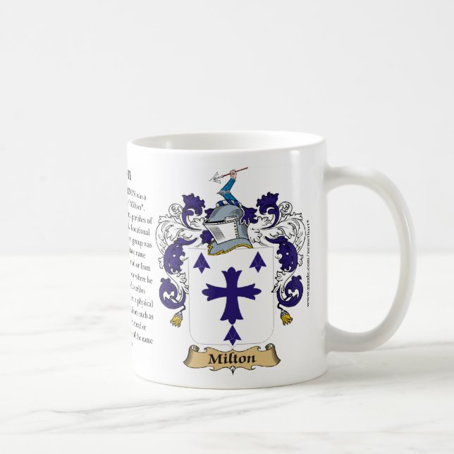 Milton, the Origin, the Meaning and the Crest Coffee Mug (Right)