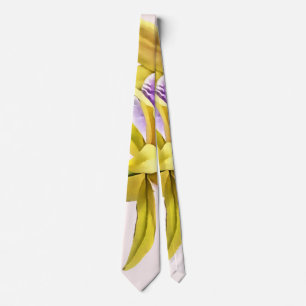 Miltonia Orchids Sunset Yellow Passion Tie