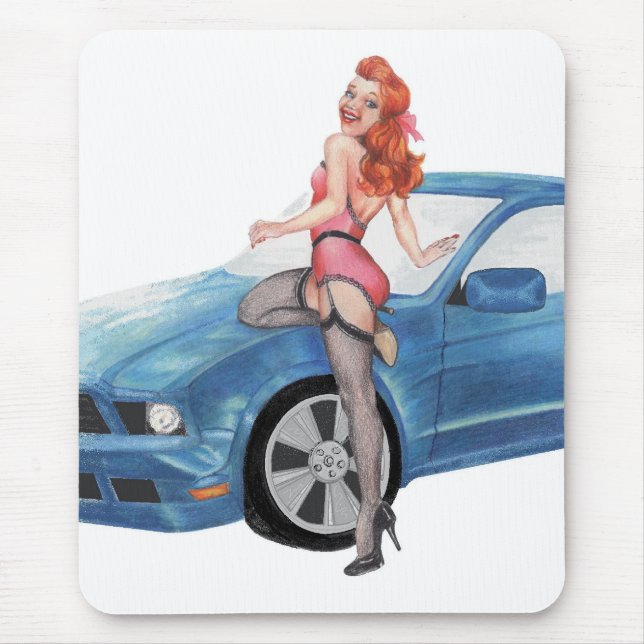 Miltons pin-up girl mouse mat (Front)
