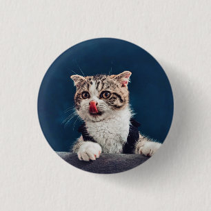 Milu Cat 3 Cm Round Badge