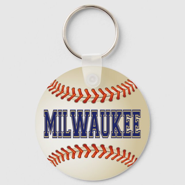 MILWAUKEE BASEBALL KEY RING (Front)
