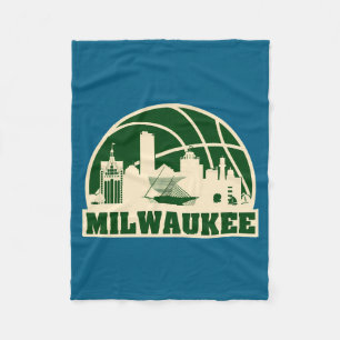 Milwaukee basketball milwaukee cityscape t shirt fleece blanket