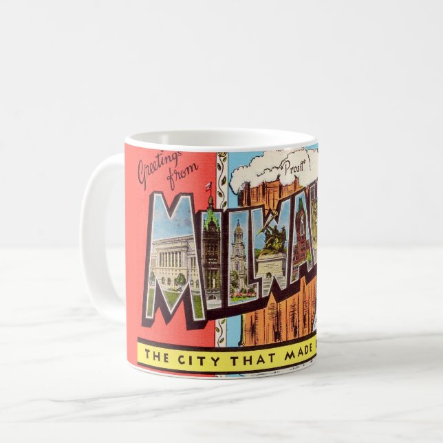  Milwaukee Beer Postcard Coffee Mug (Front Left)