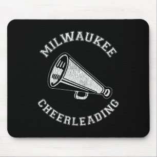Milwaukee Cheer Distressed Retro 90's Cheerleader Mouse Mat