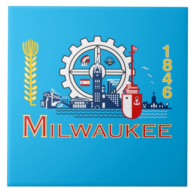 Milwaukee city flag tile (Front)