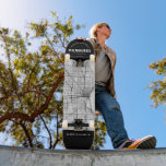 Milwaukee City Map Skateboard<br><div class="desc">A unique map of the beautiful city of Milwaukee,  MN.  This skateboard features a street map of the city inside a black border on the top and bottom.   
A fun way to represent the city you love and reside in!</div>