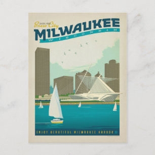 Milwaukee Harbour, Wisconsin Postcard