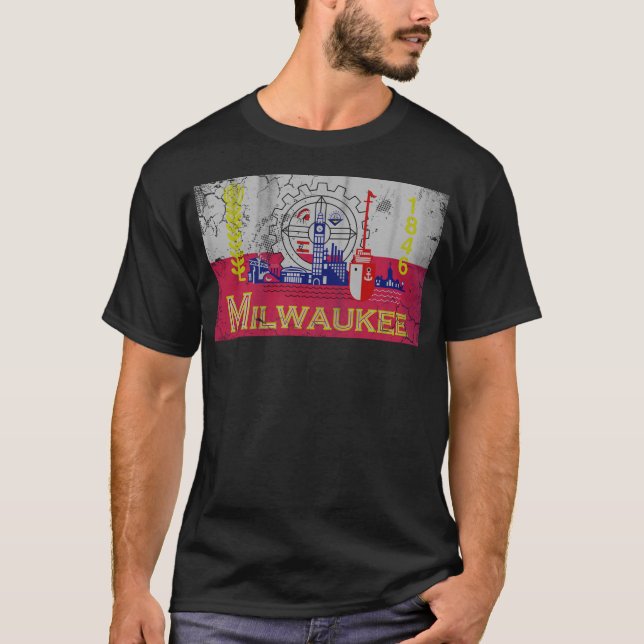 Milwaukee Polish Heritage Flag T-Shirt (Front)