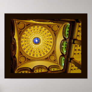 Milwaukee Public Library Ceiling Dome Poster