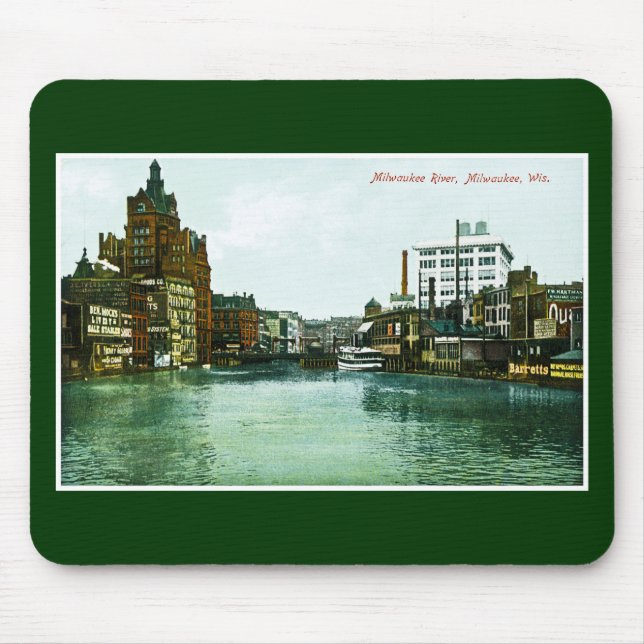 Milwaukee River, Milwaukee, Wisconsin Mouse Mat (Front)